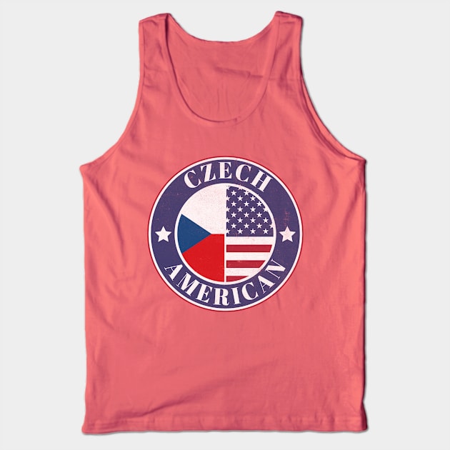 Proud Czech-American Badge - Czech Republic Flag Tank Top by Yesteeyear